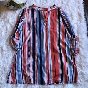 Stylish Striped Tunic Top - Perfect for Any Occasion - Size L